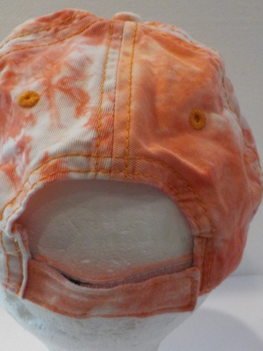 Orange CRUSH Distressed Strap Back Women's Hat - Picture 4 of 6